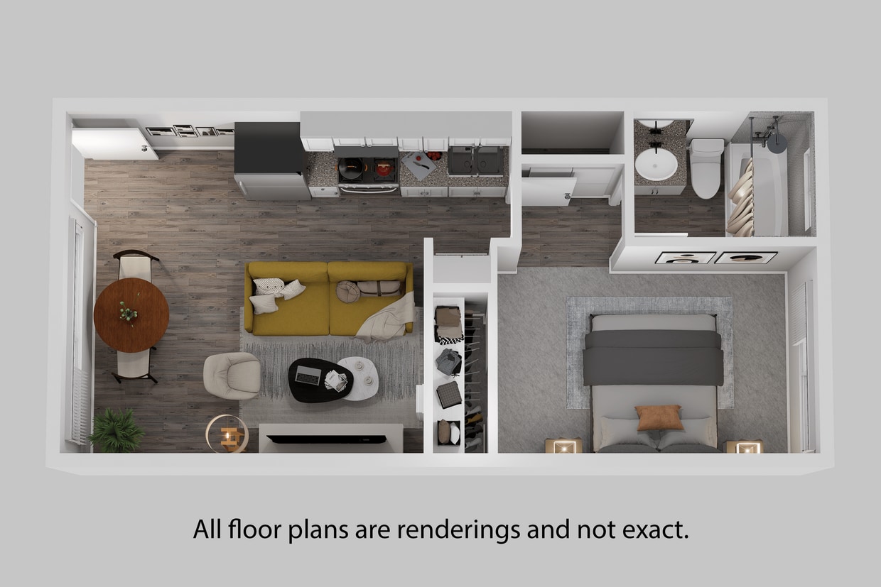 Floor Plan - 1 Bedroom + 1 Bath
