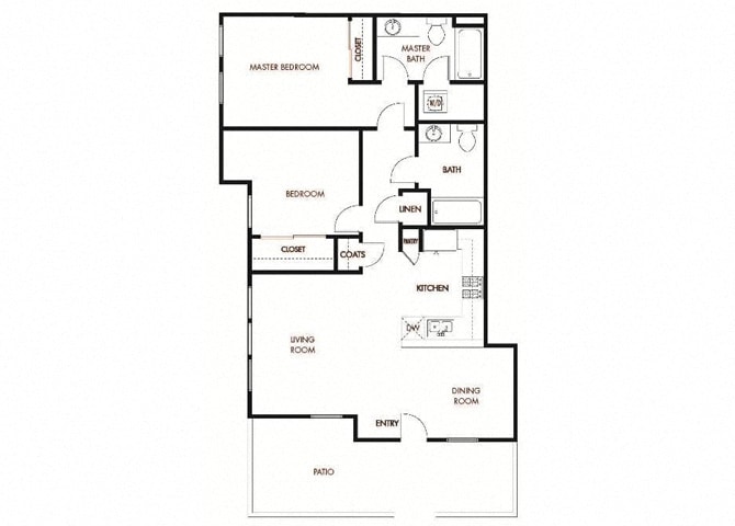 Floor Plan - LIVE - WORK Plan 4 - 2 Bedroom 2 Bath - Ground ...