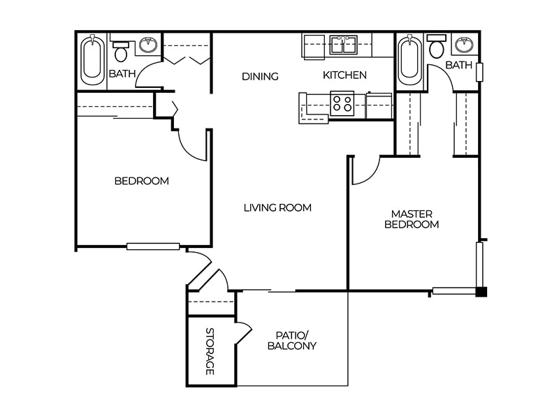 Floor Plan - 2x2