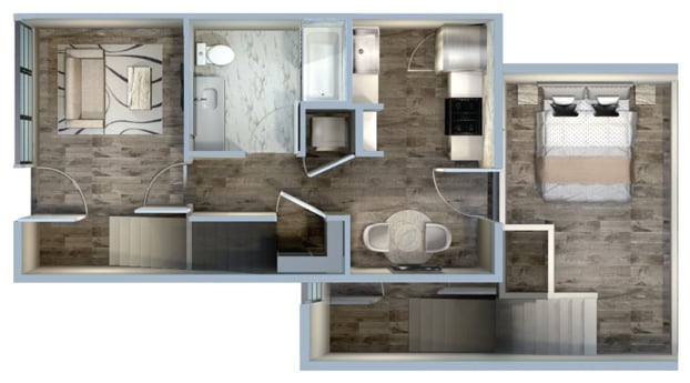 Floor Plan - 1Bed/1Bath_Loft-1BLB