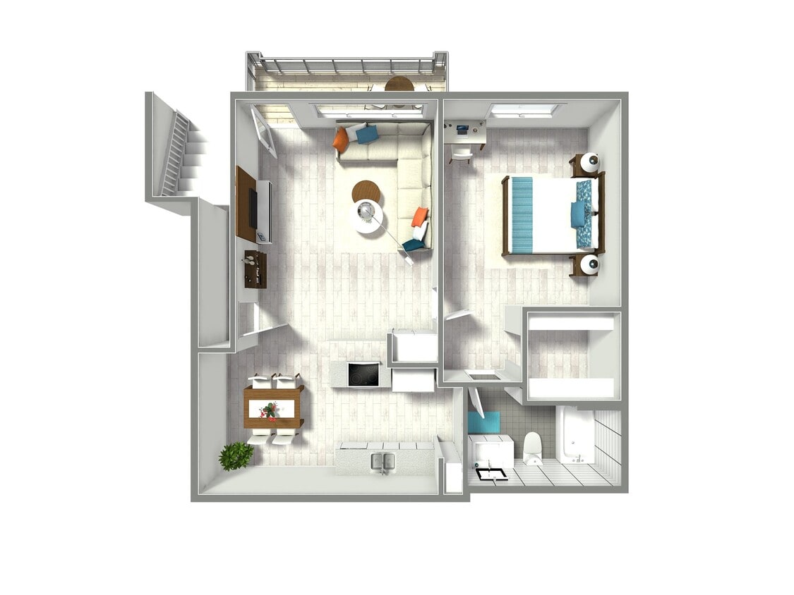 Floor Plan - 1Bed 1Bath