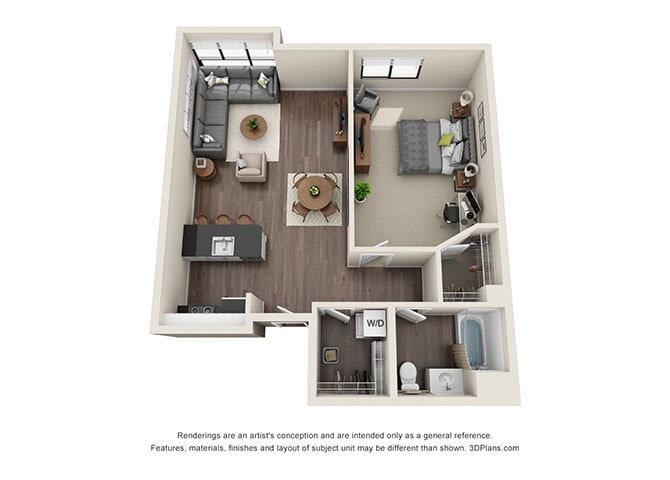 Floor Plan - ONE BEDROOM | ONE BATH A7.1