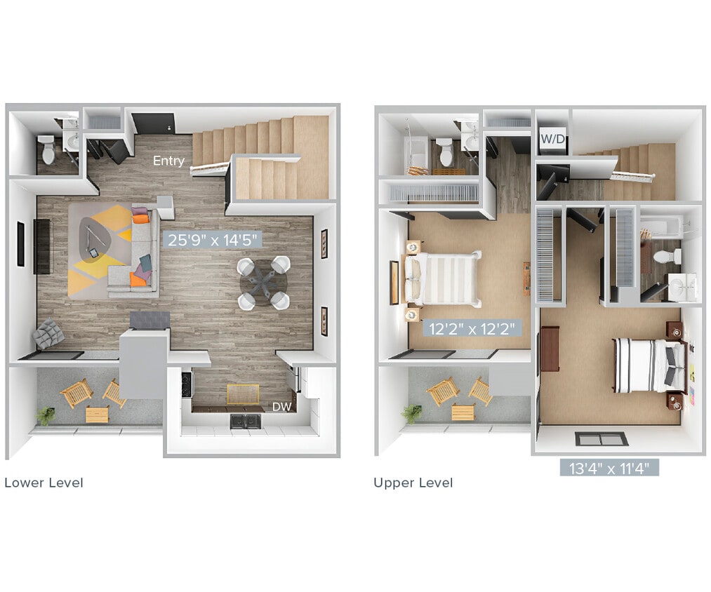Floor Plan - N_2B2.5B_1219SF_302-307-308-320-322-Premier