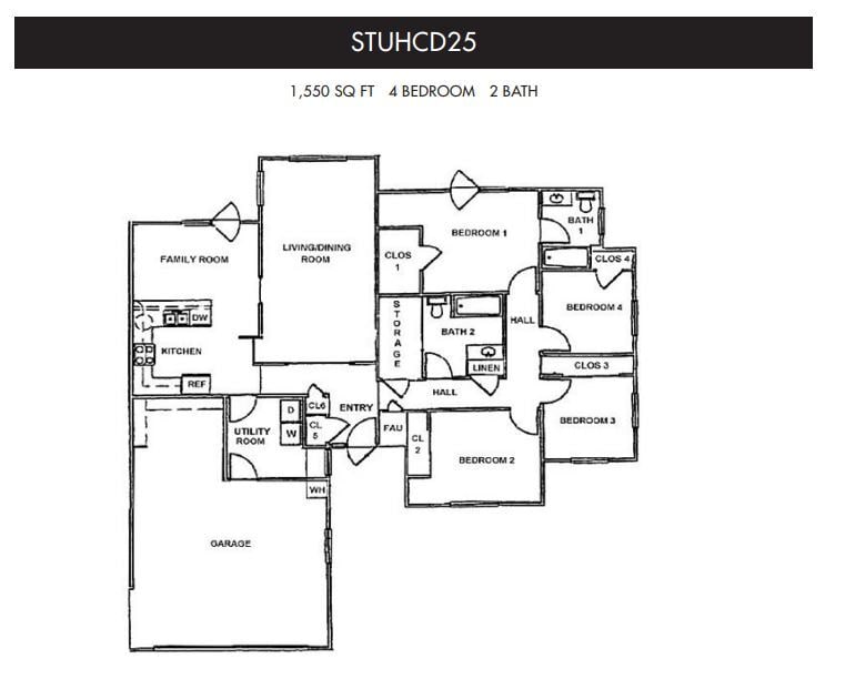 Floor Plan - Four Bedroom