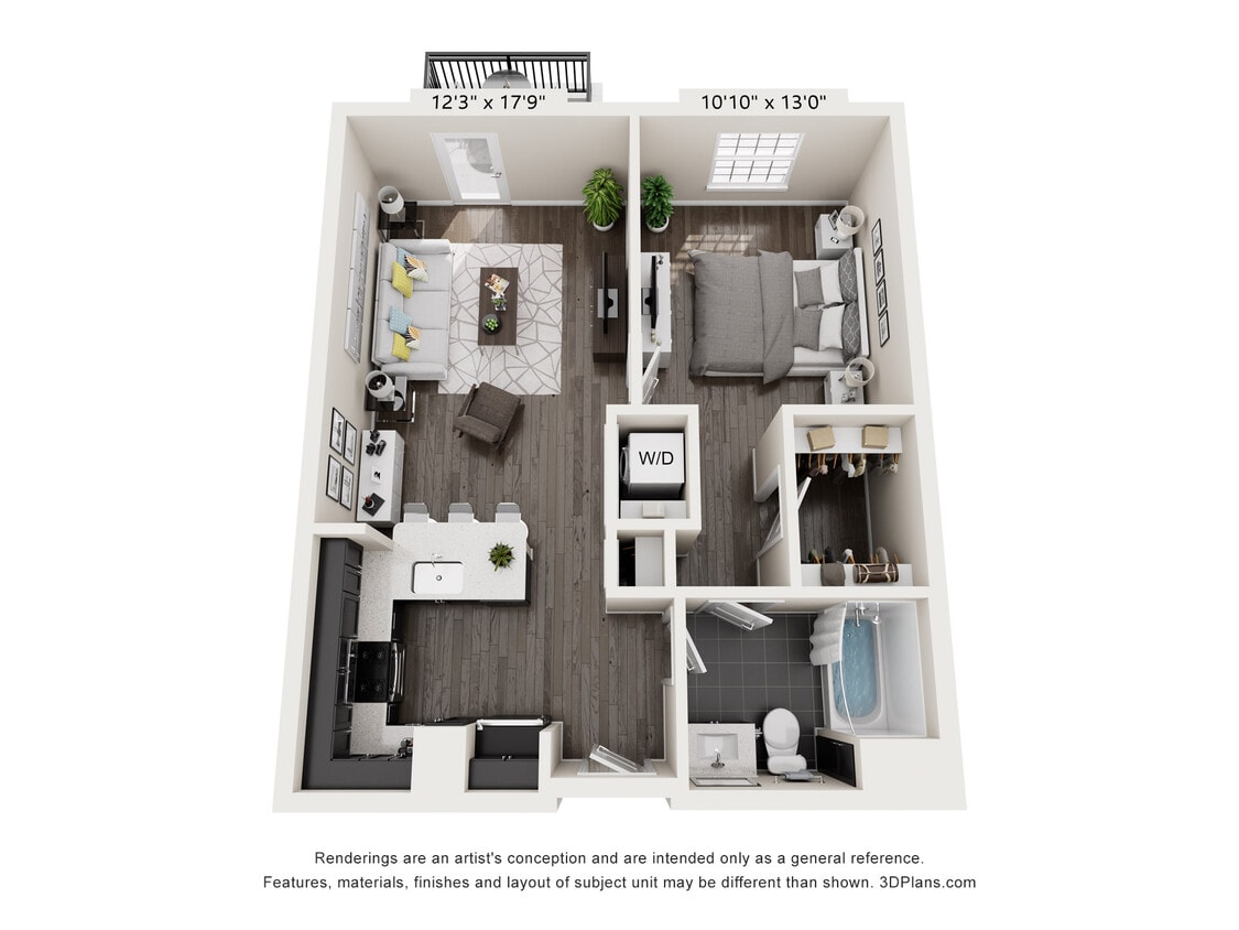 Floor Plan - 1x1 704