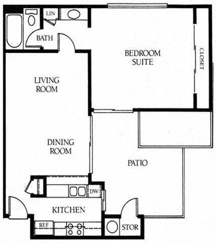 Floor Plan - 1B 1B