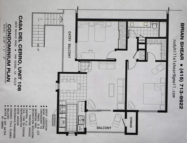 FLOOR PLAN - 6878 Navajo Rd Unit 2 BD 1 BA NAVAJO RD