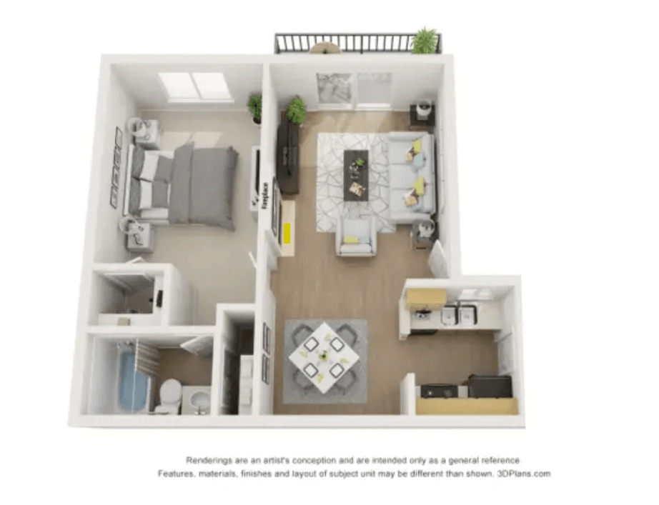 Floor Plan - 1x1 AR3