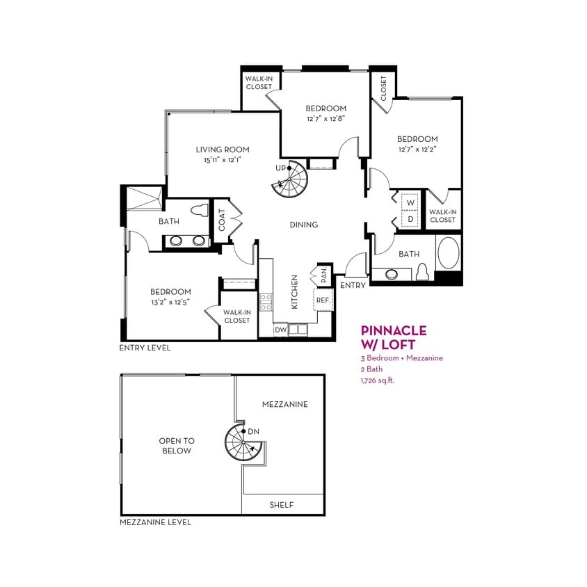Floor Plan - Pinnacle w Lofts