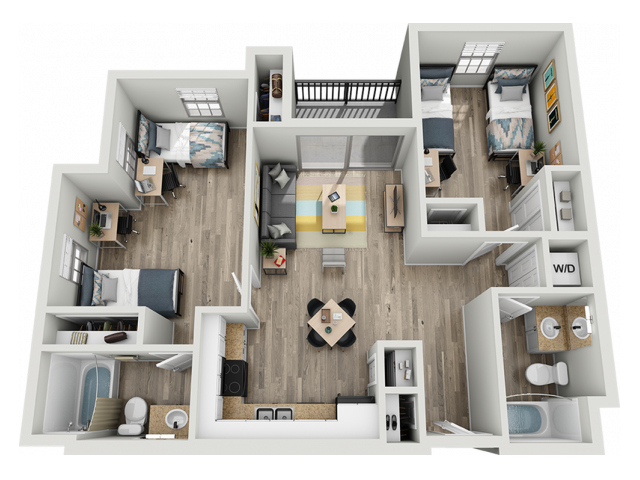 B1C 2 Bedroom 2 Bathroom - B1C