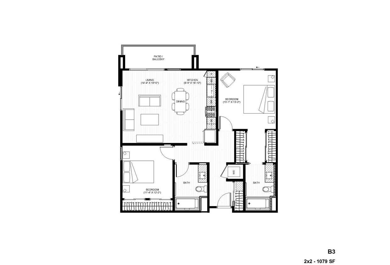 Floor Plan - B3 2x2
