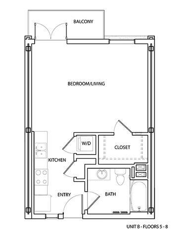 Floor Plan - B Floorplan- Unfurnished