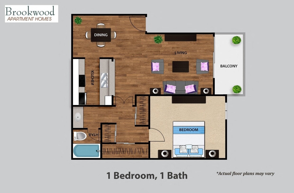 Floor Plan - 1 Bedroom Renovated