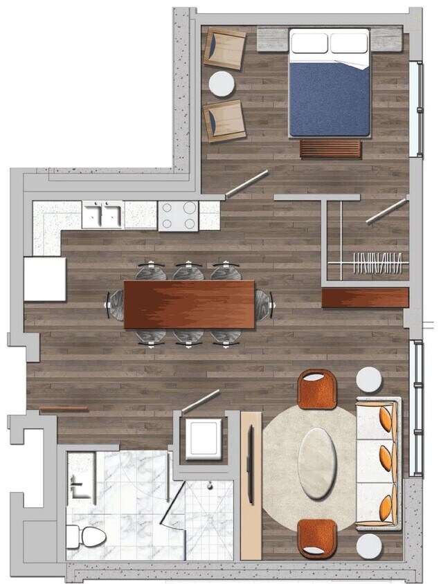 Floor Plan - 1 Bedroom S2