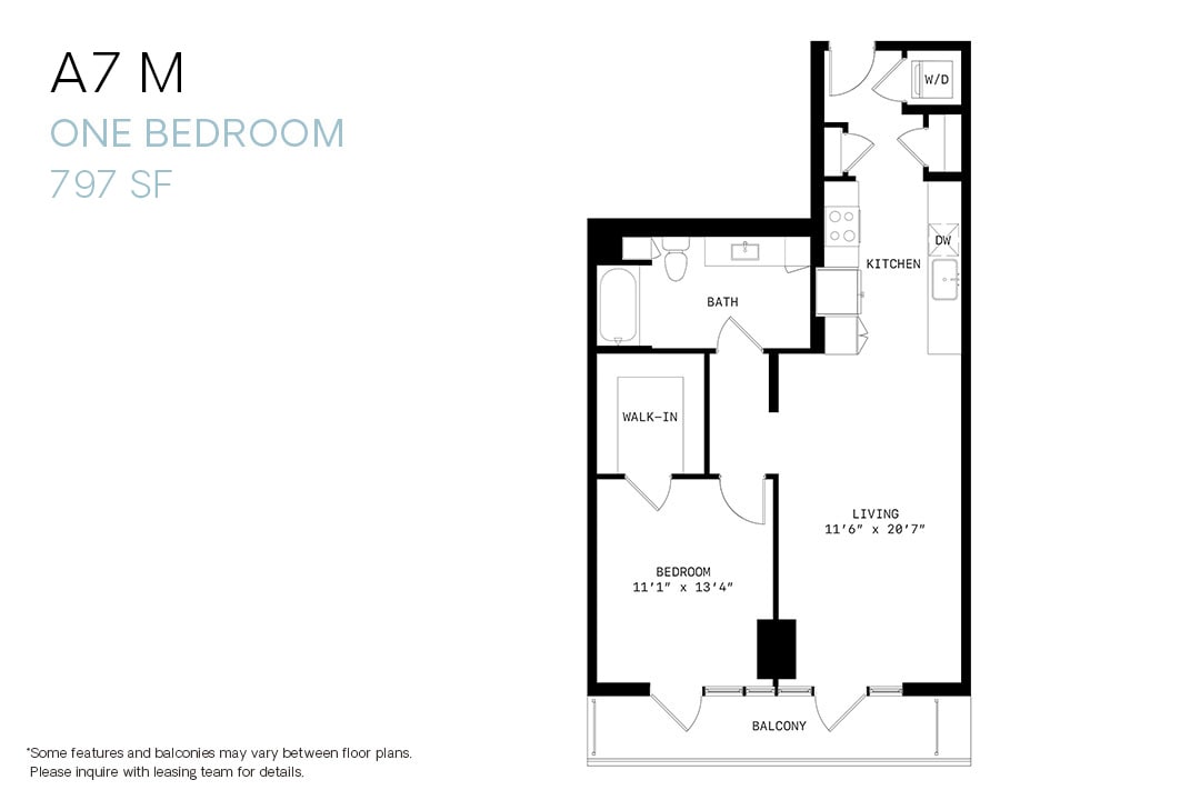 Floor Plan - One Bedroom A7m