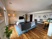 open concept living area with huge south facing windows - 924 Hornblend St Unit 306