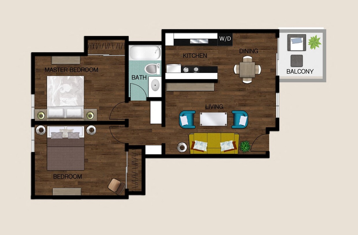 Floor Plan - Two Bedroom