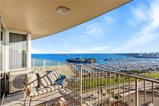 Ocean views from Living room balcony - 700 E Ocean Blvd Condo Unit 2807