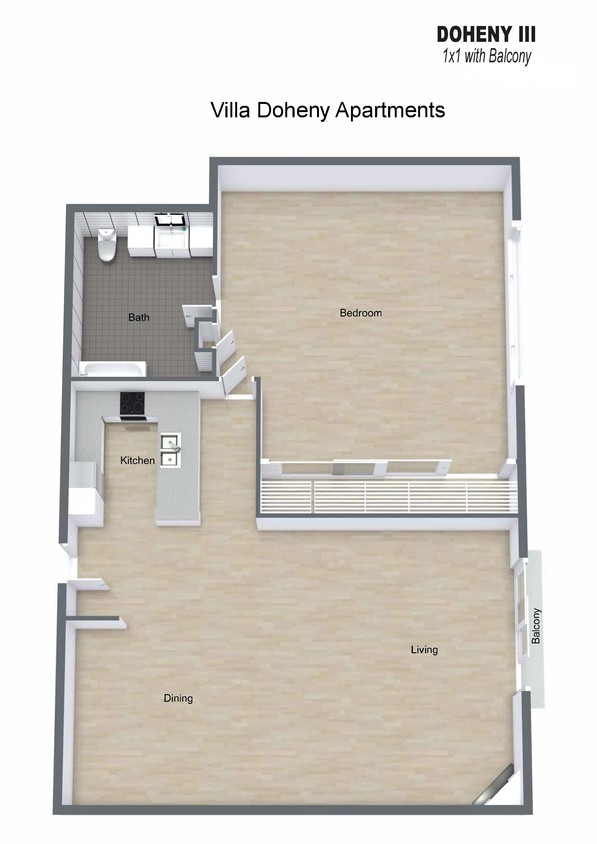 Floor Plan - Doheny II Upper 305