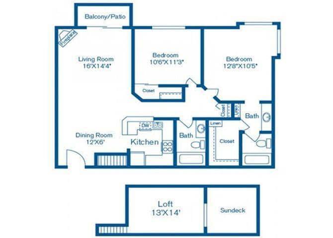 Floor Plan - Bismark with Loft