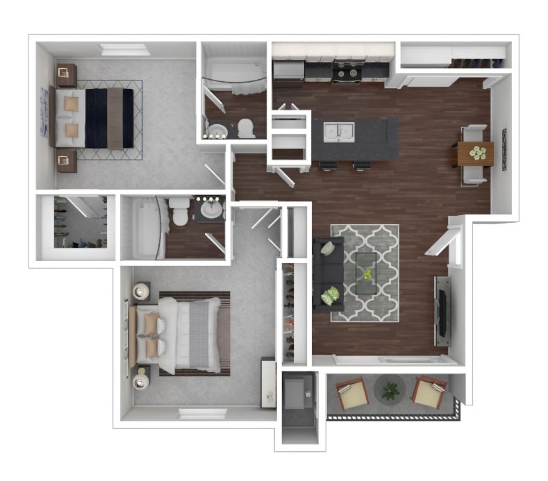 Floor Plan - 2X2b