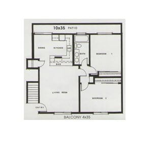 2BR/1BA - 2 Bed 1 Bath - 853 Sqft