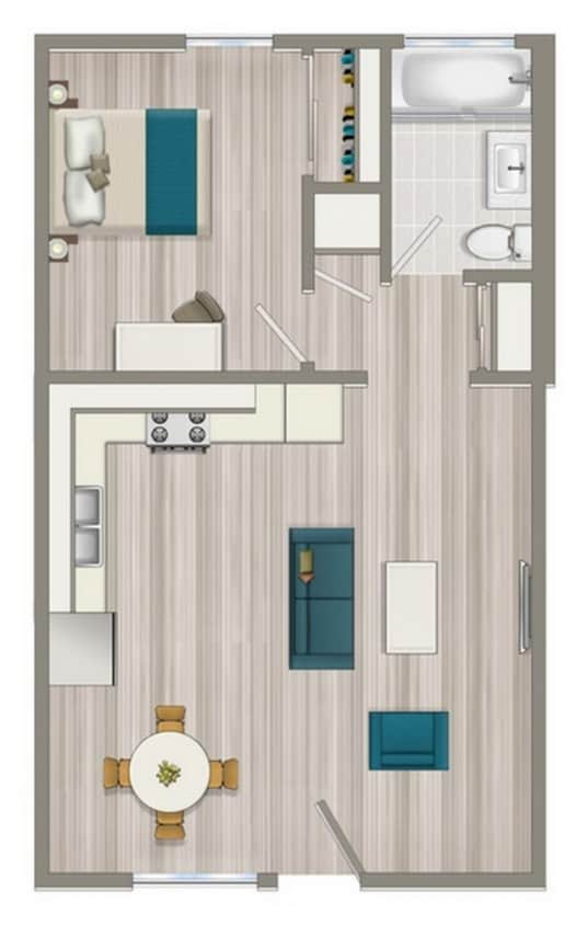 Floor Plan - 1x1-500