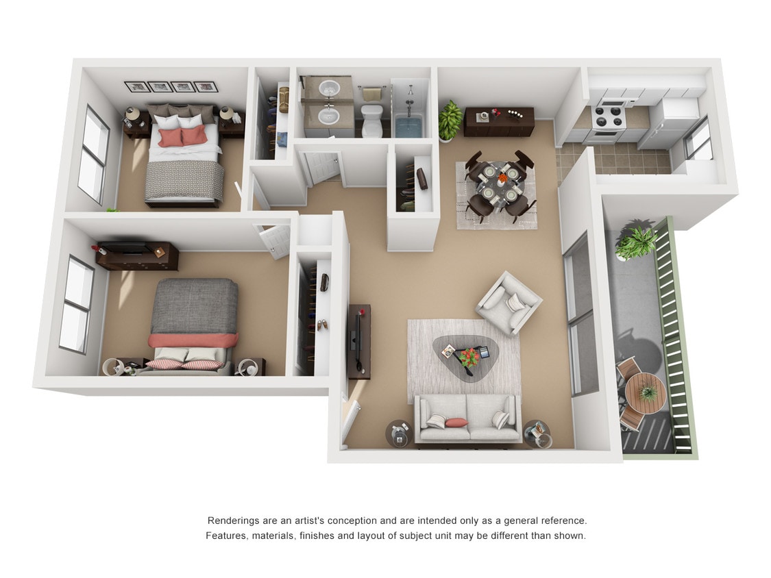 2BR/1BA - Magnolia