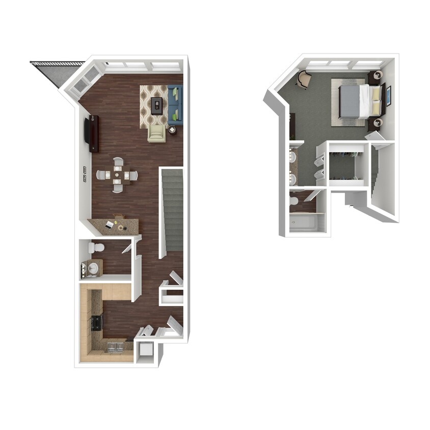 Floor Plan - Waterfront One Bedroom