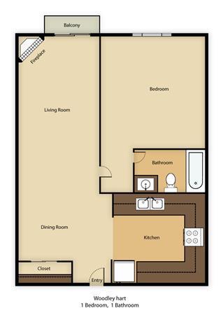 Floor Plan - 1br