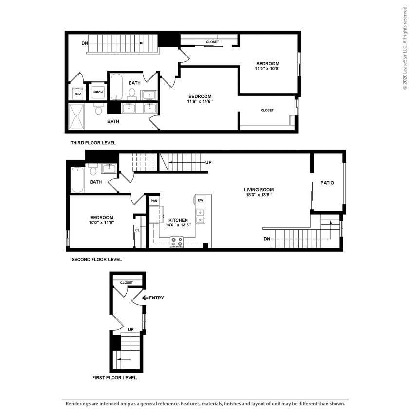 Floor Plan - Plan C3 - Townhome