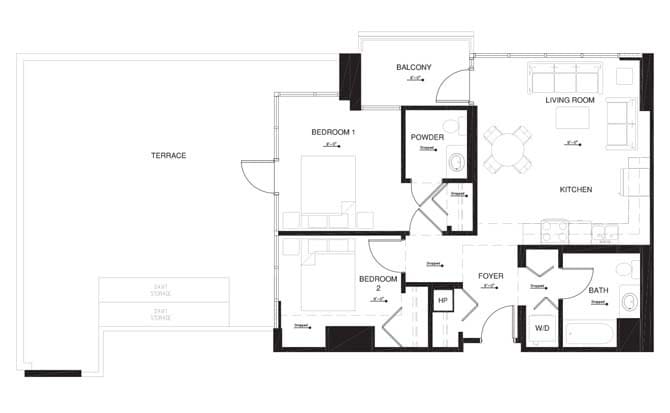 Floor Plan - 2K w Terrace Renovation 3