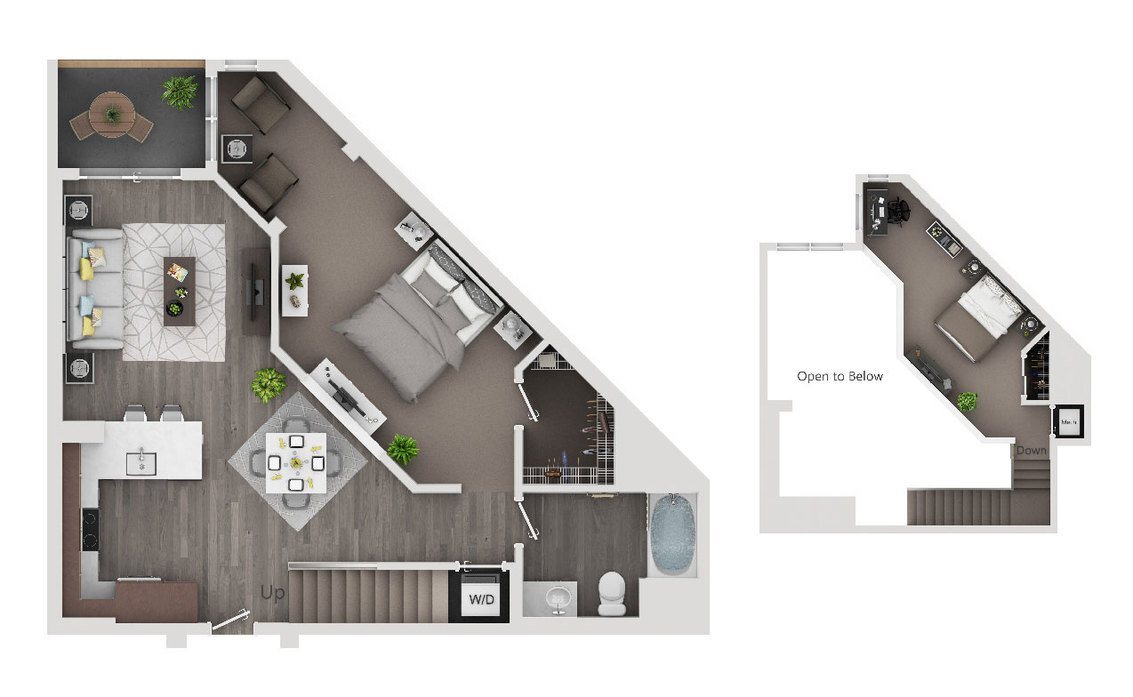 Floor Plan - 1/1 w/ Loft X-Large