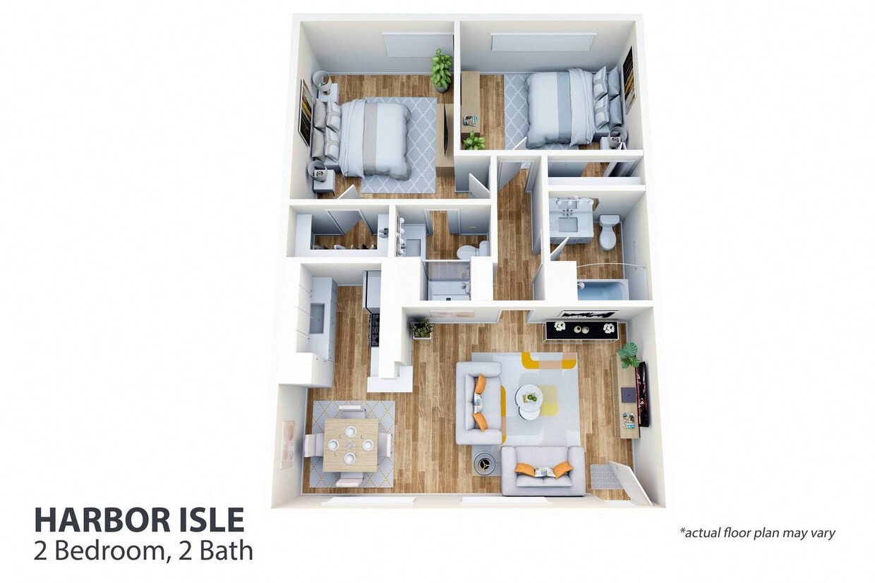 Floor Plan - 2 Bedroom, 2 Bath