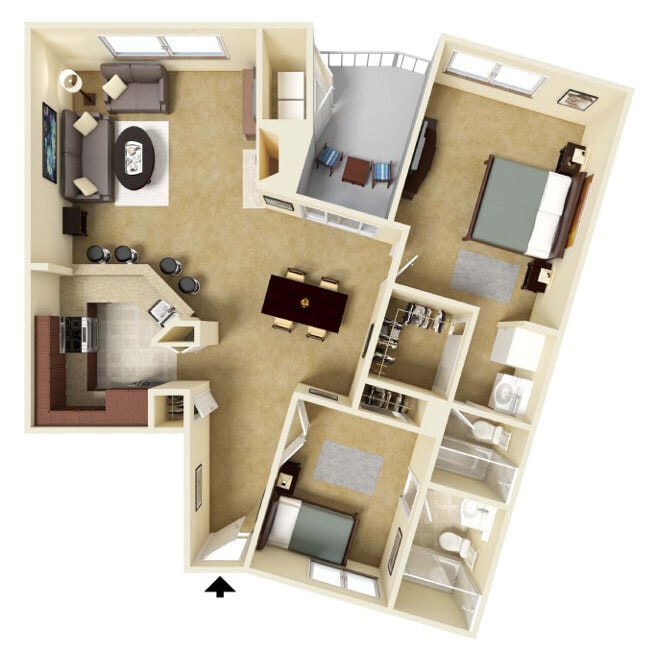 Artisan Laguna Beach - Aster - 2 Beds - 2 Baths - 1062 Sq. ft. - Aster