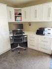 Guest bedroom is set up as an office with full-sized Murphy bed - 4944 Cass St Condo Unit 706