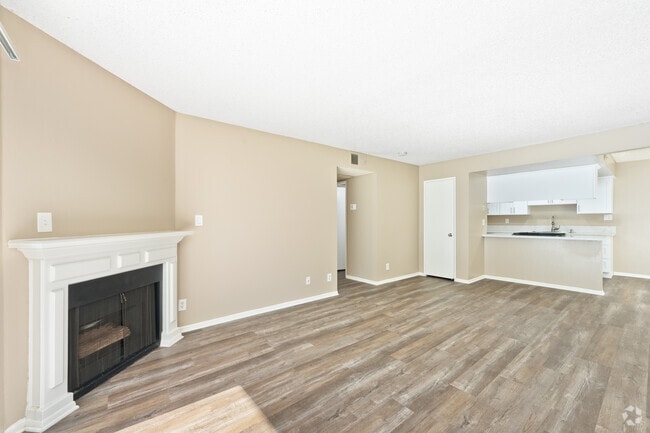 2BR, 2BA, 1008SF - Living Room - Belcourt Apartments