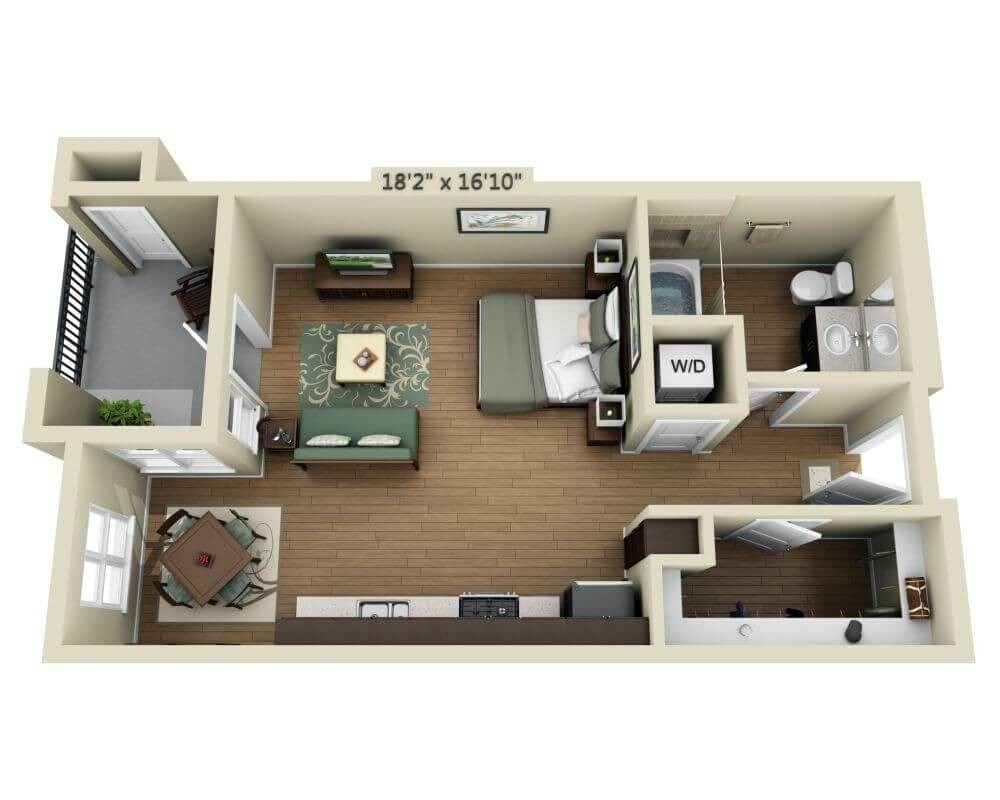 Floor Plan - Studio E1C