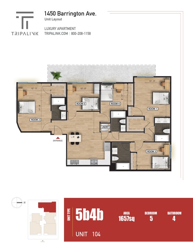 Floor Plan - Unit 104