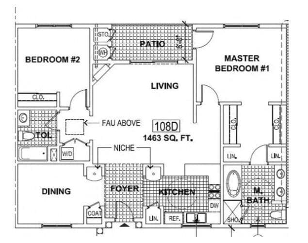 Floor Plan - 2 Bed, 2 Bath B w Den