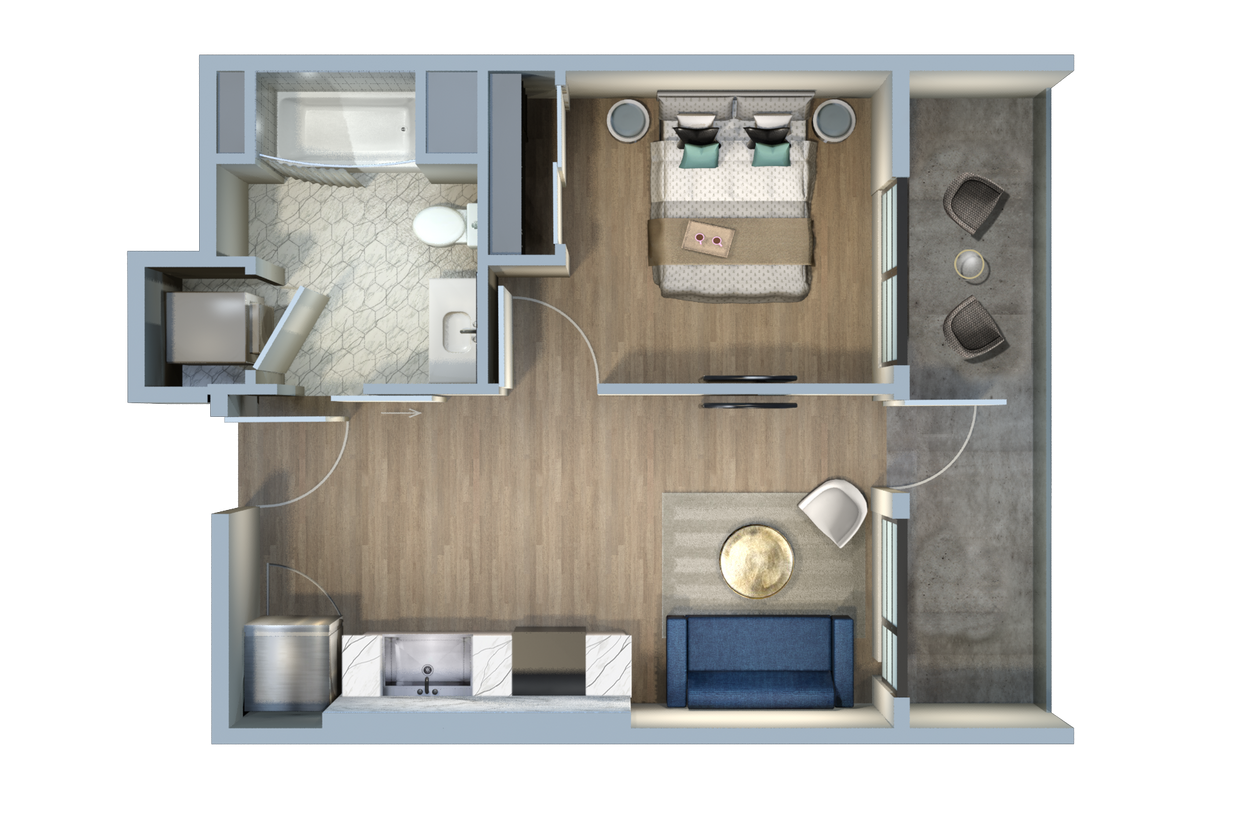 Floor Plan - Studio-1G-2
