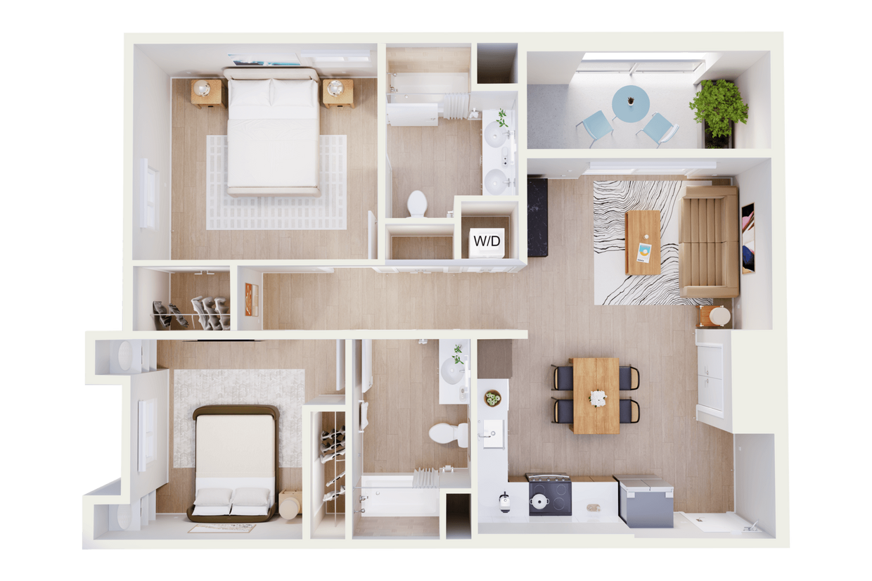 Floor Plan - H-2 Bedroom