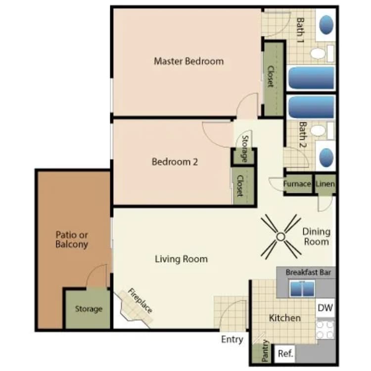 2x2Ax900_108118.png - 2 Bed 2 Bath A