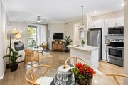 1BR, 1BA - 724SF - Kitchen and Living Room - Amerige Pointe