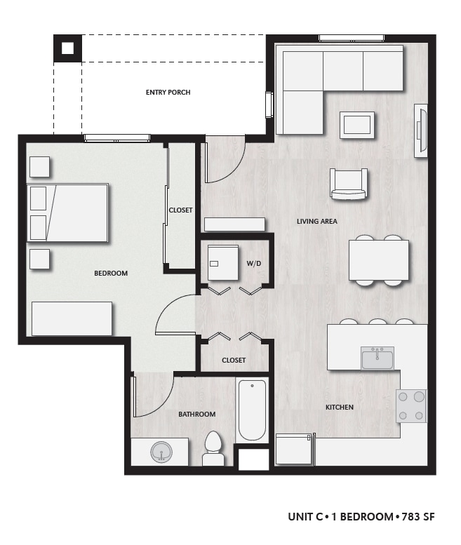 Floor Plan - 984 Broadway #101 UNFURNISHED