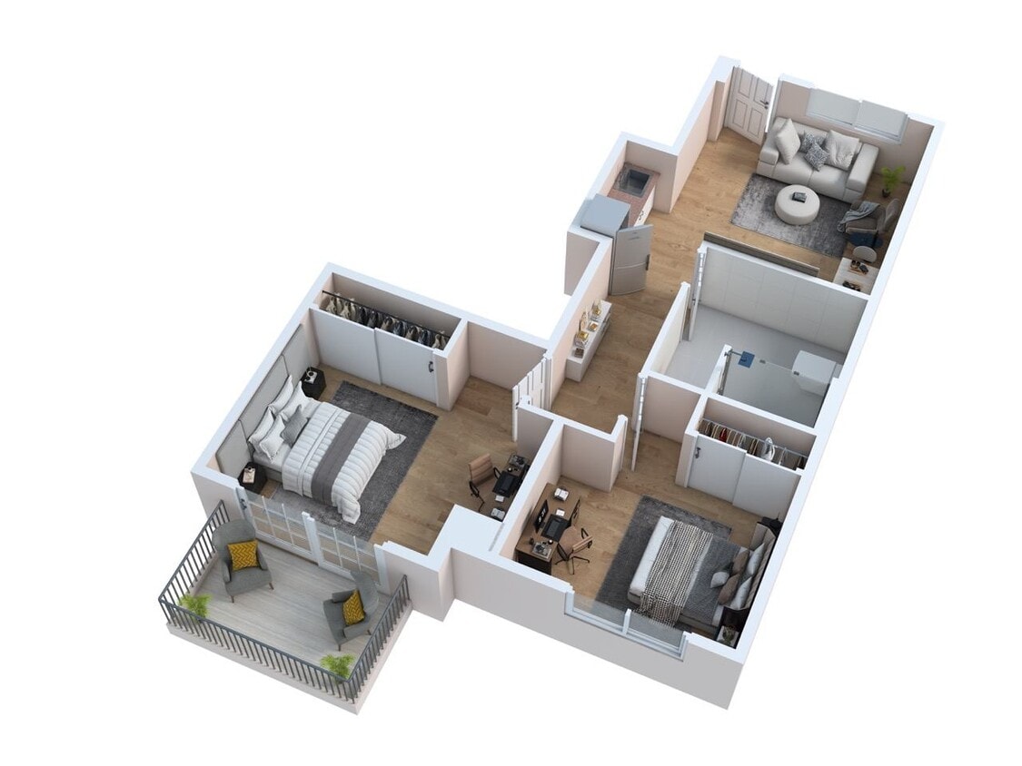 Floor Plan - 2 Bedroom - Large