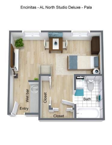 Floor Plan - Studio - Deluxe