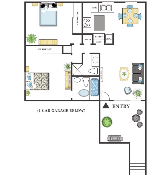 2BR/2BA - SUMMIT