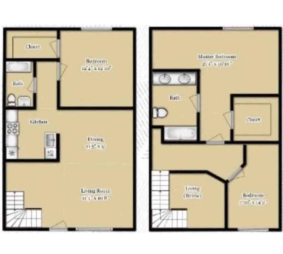 Floor Plan - 3x2 Renovated