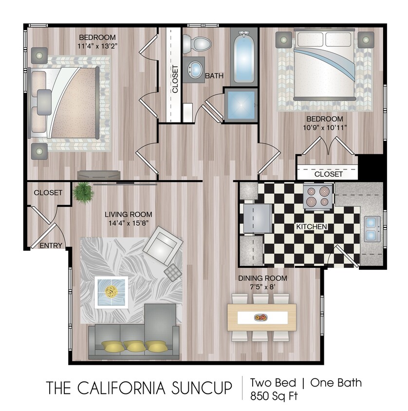 850 sq ft - The California Suncup Renovated (Garden)